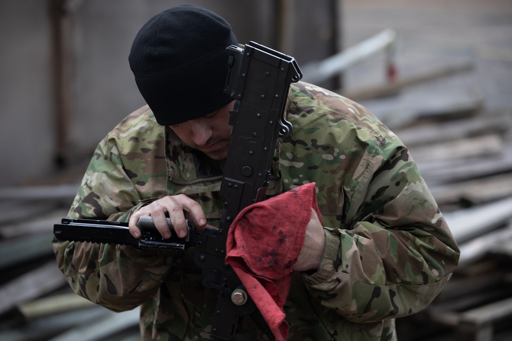 Task Force Provider Soldiers execute a convoy live fire exercise