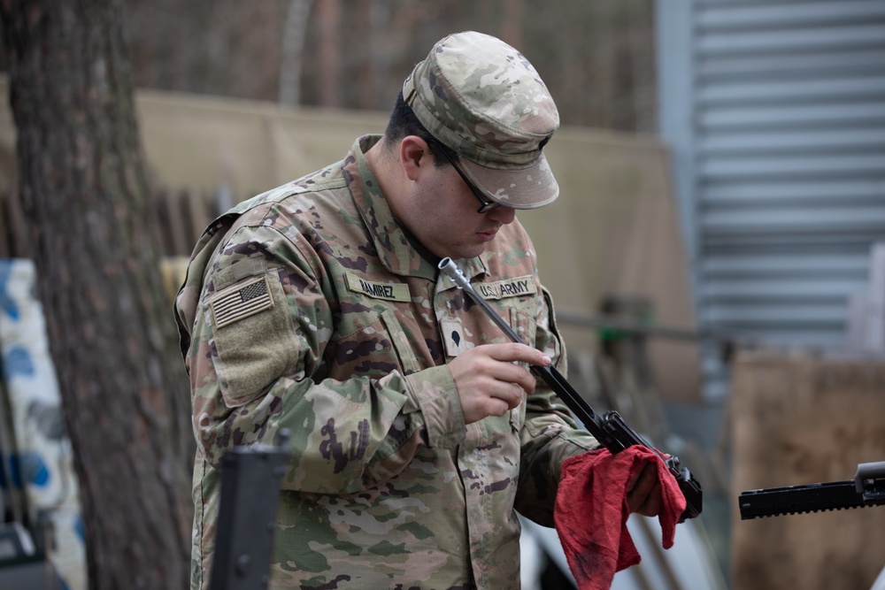 Task Force Provider Soldiers execute a convoy live fire exercise