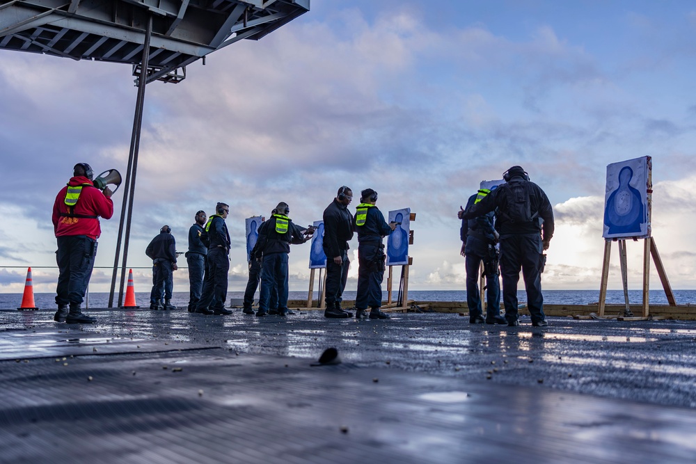 Abraham Lincoln conducts small arms live-fire exercise