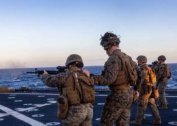 Sun's out, Guns out: Marines with the 26th MEU(SOC)’s Logistics Battalion Conduct Live-Fire Training