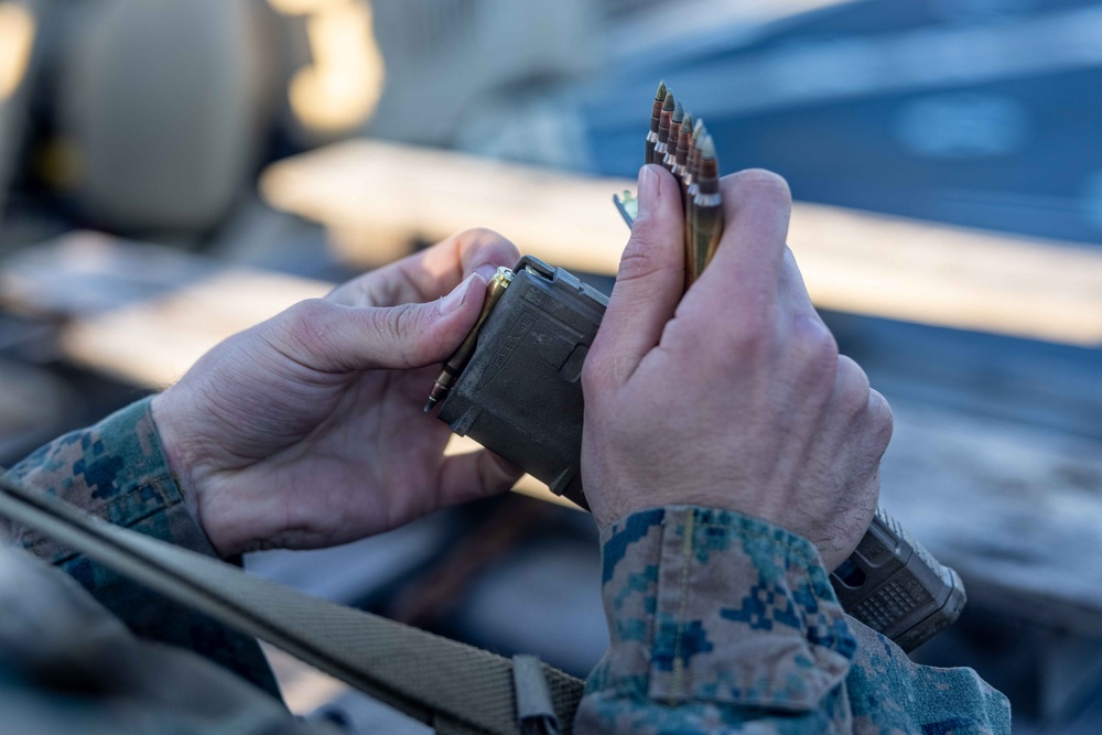 Sun's out, Guns out: Marines with the 26th MEU(SOC)’s Logistics Battalion Conduct Live-Fire Training