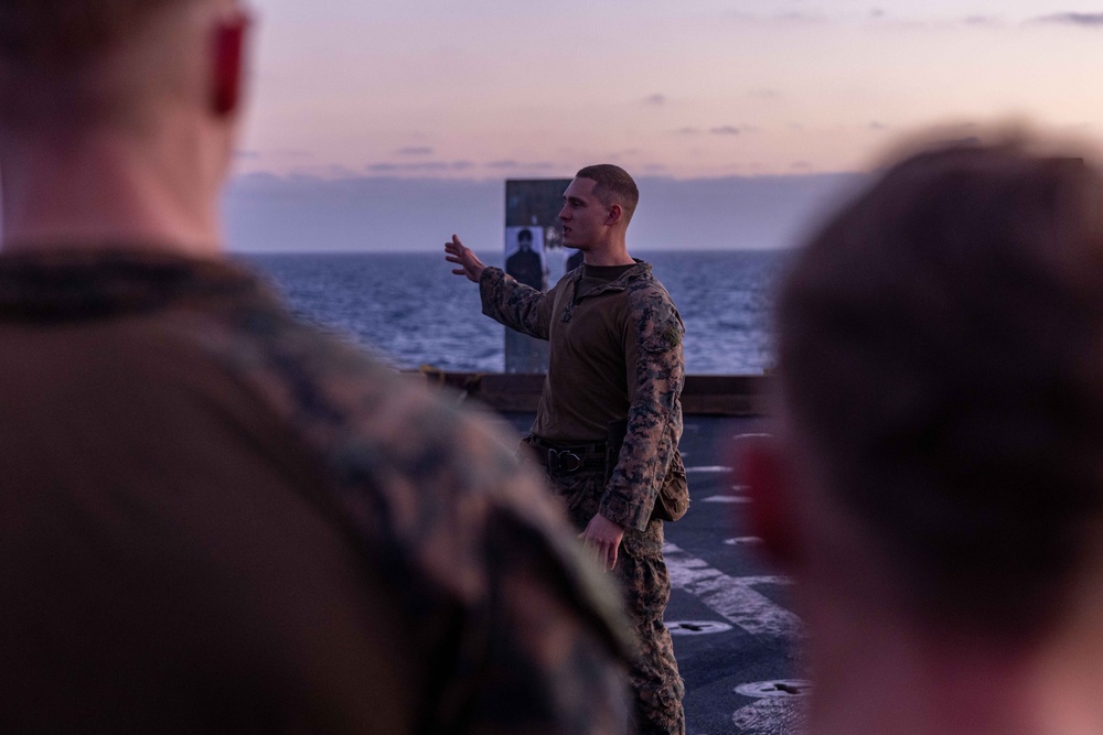 Day and Night: Marines with the 26th MEU(SOC)'s Ground Combat Element Conduct Night Range