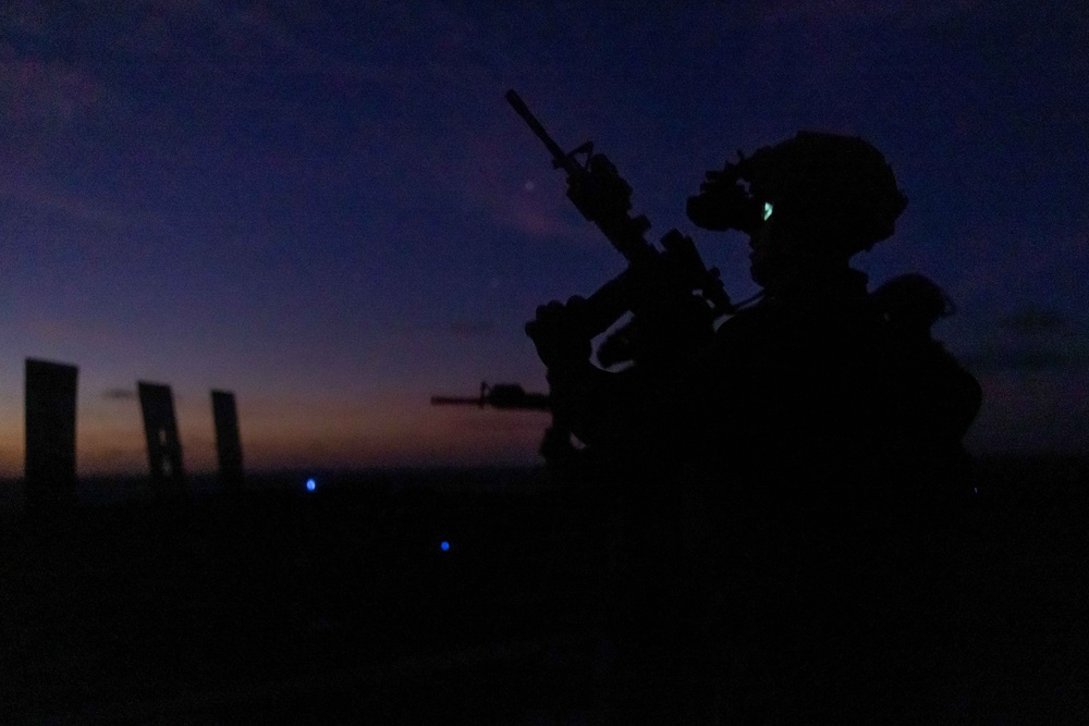 Day and Night: Marines with the 26th MEU(SOC)'s Ground Combat Element Conduct Night Range