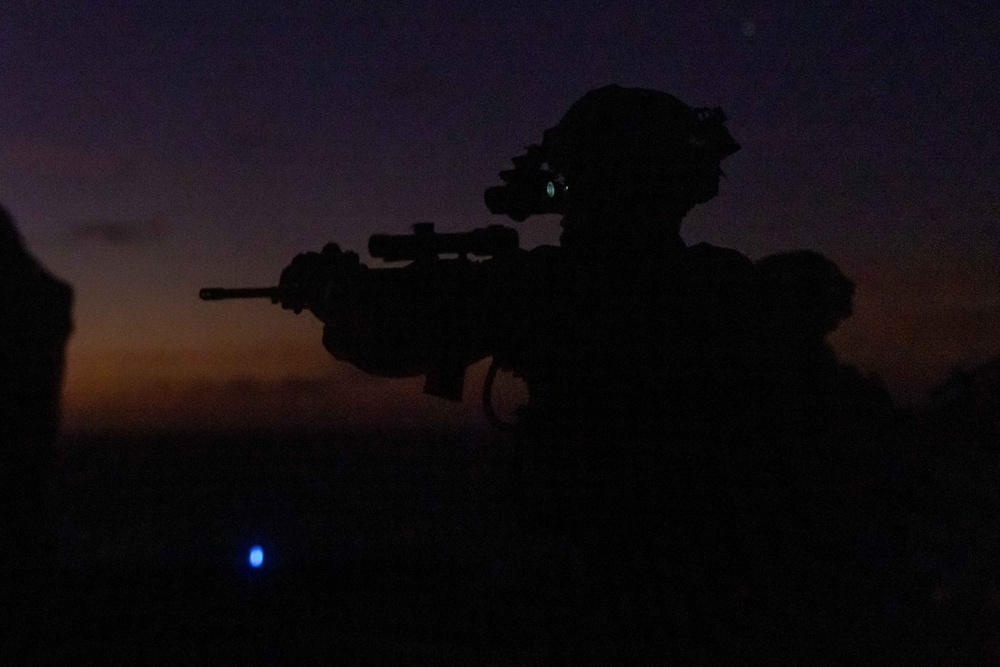 Day and Night: Marines with the 26th MEU(SOC)'s Ground Combat Element Conduct Night Range