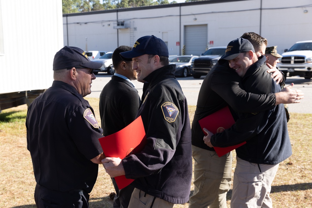 MCAS Police officers receive award