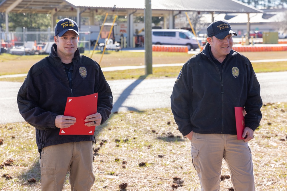 MCAS Police officers receive award