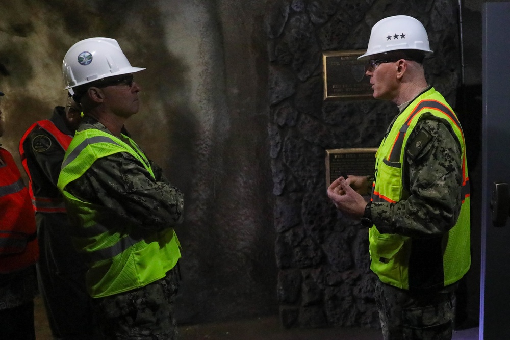 JTF-RH and NCT-RH Visit the Red Hill Bulk Fuel Storage Facility with the commander of Navy Installations Command