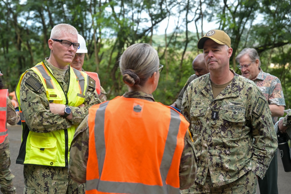 JTF-RH and NCT-RH Visit the Red Hill Bulk Fuel Storage Facility with the commander of Navy Installations Command