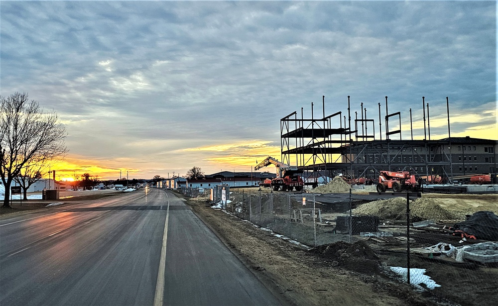 February 2024 barracks construction at Fort McCoy