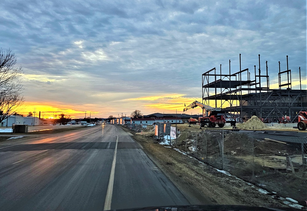 February 2024 barracks construction at Fort McCoy