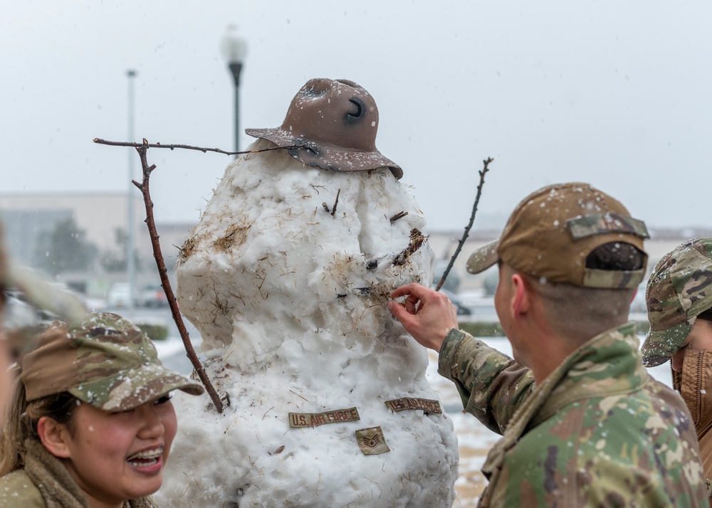 Yokota ALS class 24-B constructs snowman
