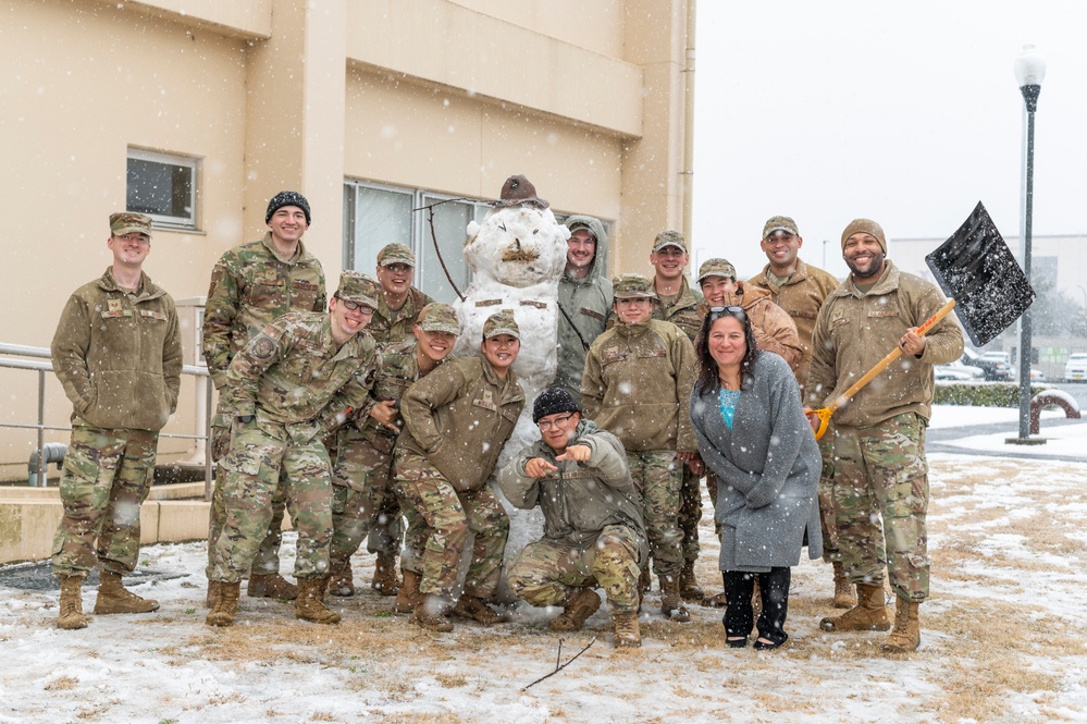 Yokota ALS class 24-B constructs snowman