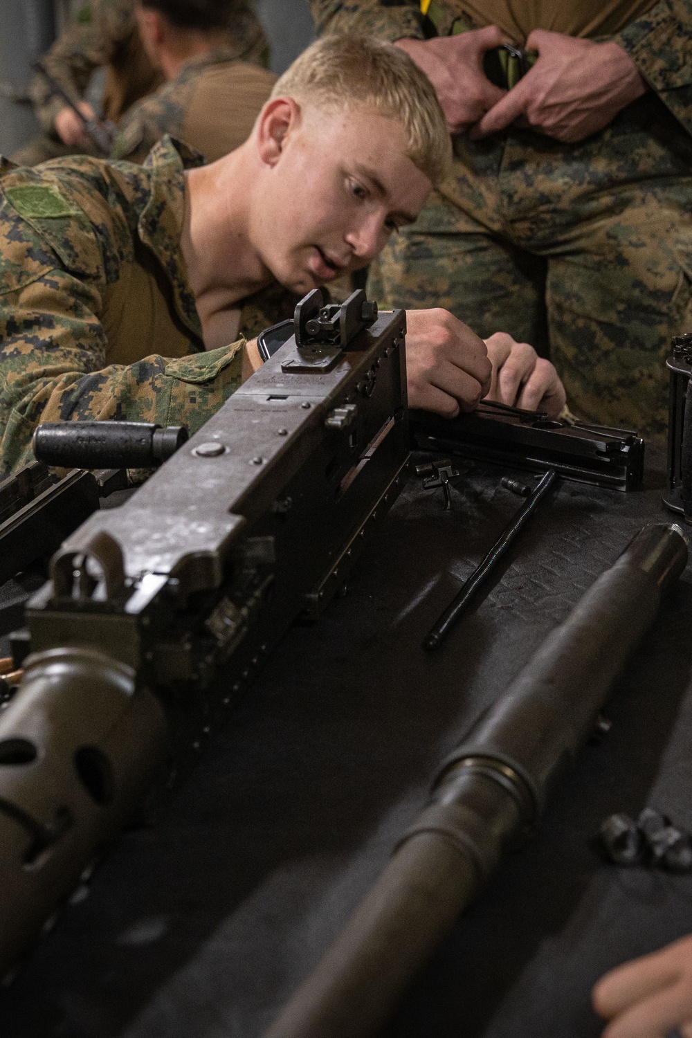 Machine Gun sustainment aboard the USS Miguel Keith
