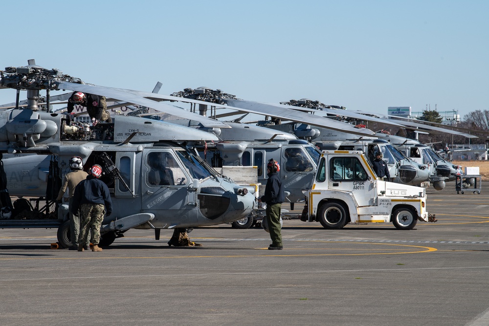 The Golden Falcons of HSC-12 Conduct Flight Operations