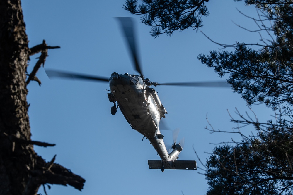 The Golden Falcons of HSC-12 Conduct Flight Operations