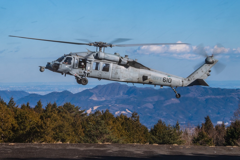 The Golden Falcons of HSC-12 Conduct Flight Operations