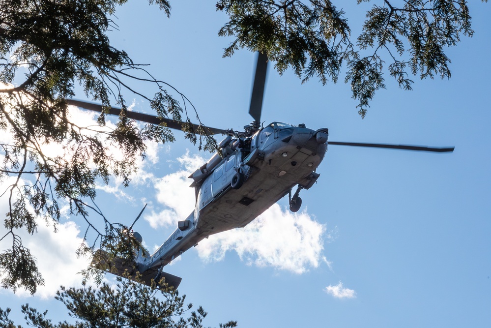 The Golden Falcons of HSC-12 Conduct Flight Operations