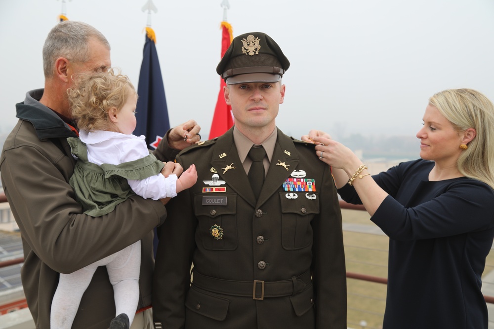 Maj. Ryan Goulet promotes to Lt. Col.