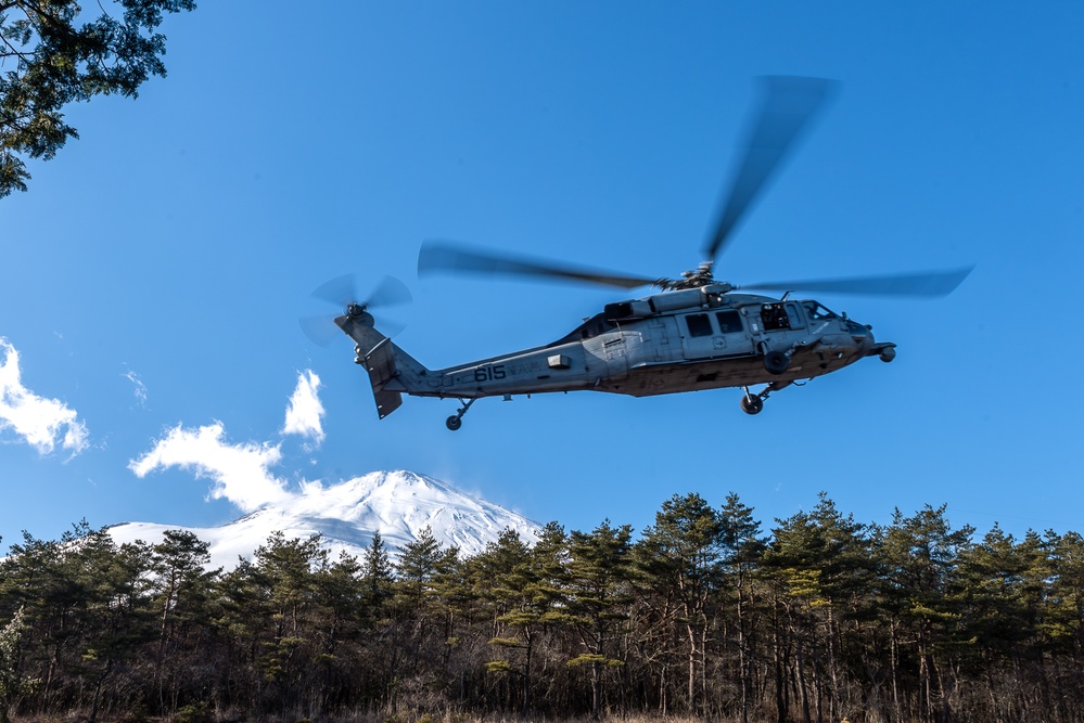 The Golden Falcons of HSC-12 Conduct Flight Operations