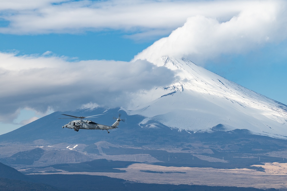 The Golden Falcons of HSC-12 Conduct Flight Operations