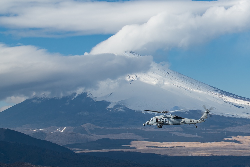 The Golden Falcons of HSC-12 Conduct Flight Operations