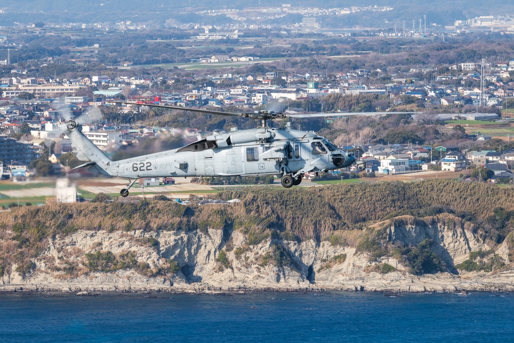 The Golden Falcons of HSC-12 Conduct Flight Operations