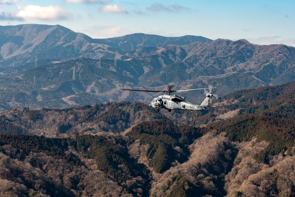 The Golden Falcons of HSC-12 Conduct Flight Operations