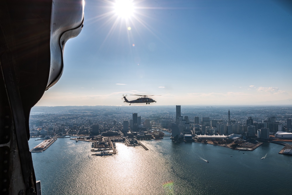 The Golden Falcons of HSC-12 Conduct Flight Operations