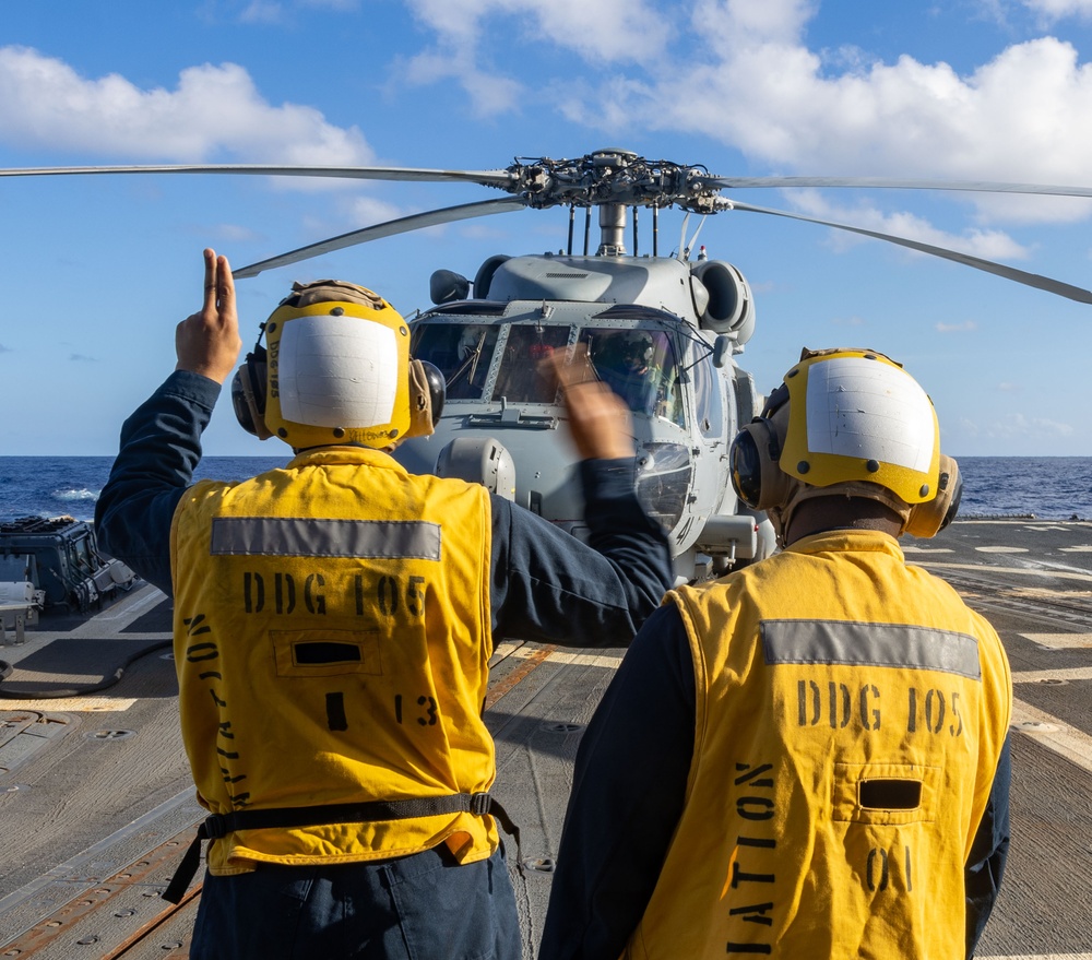 USS Dewey Flight Ops