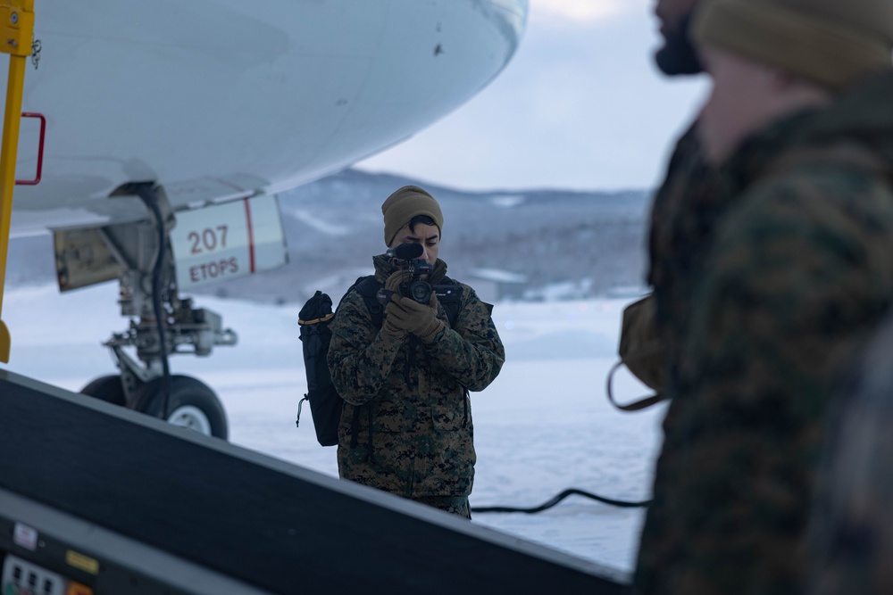 U.S. Marines with 2nd Marine Aircraft Wing arrive in Norway for Exercise Nordic Response 24