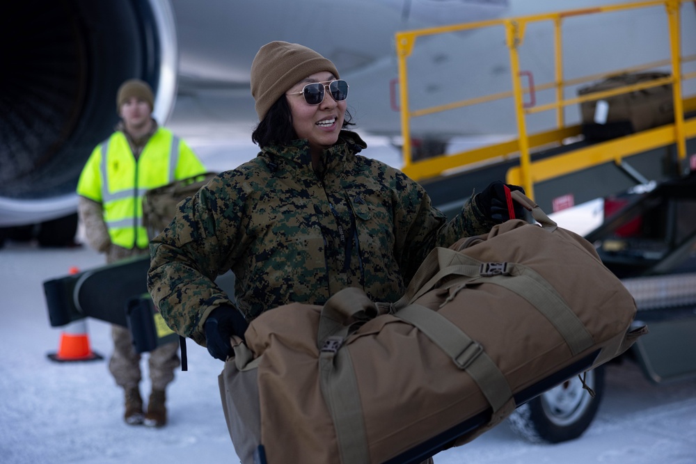 U.S. Marines with 2nd Marine Aircraft Wing arrive in Norway for Exercise Nordic Response 24