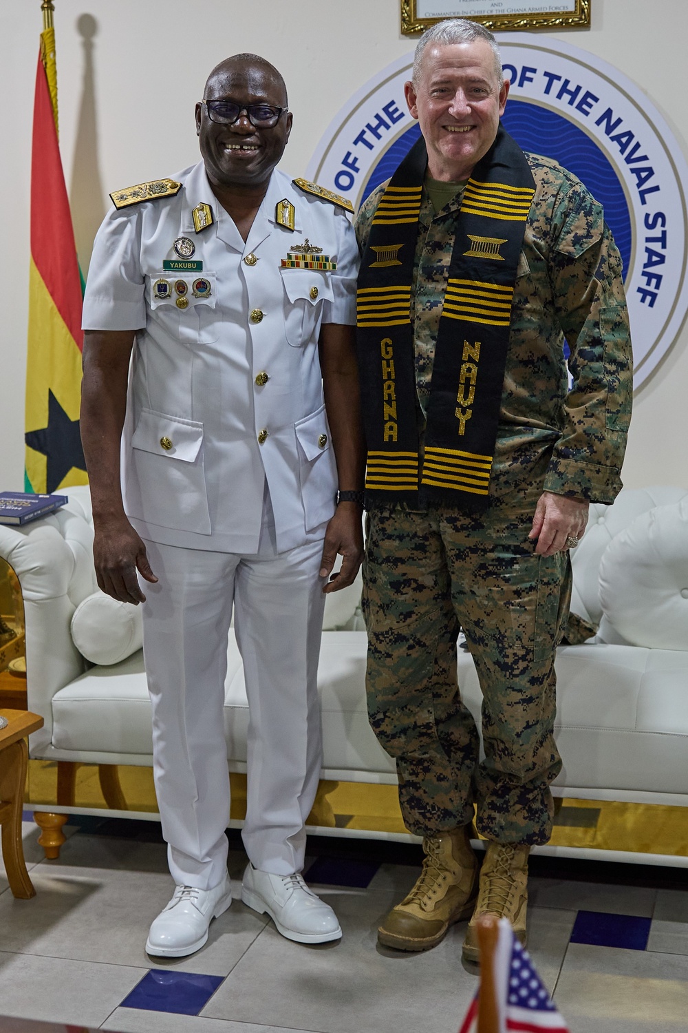 Maj. Gen. Sofge Visits the Ghana Navy Headquarters