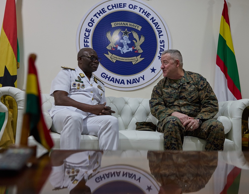 Maj. Gen. Sofge visits the Ghana Navy Headquarters