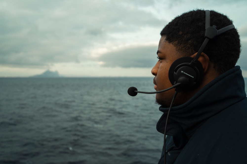 USS Delbert D. Black Transits the Strait of Gibraltar