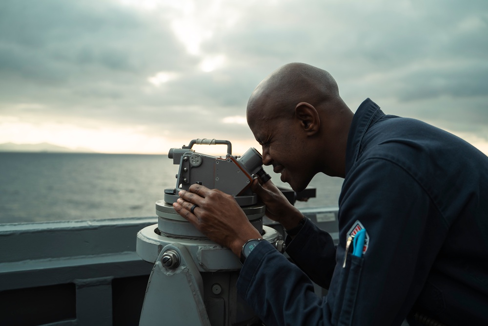 USS Delbert D. Black Transits the Strait of Gibraltar