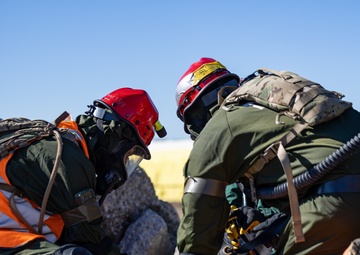 Photo of Georgia Air National Guard and Army National Guard members during the Homeland Response Force External Evaluation