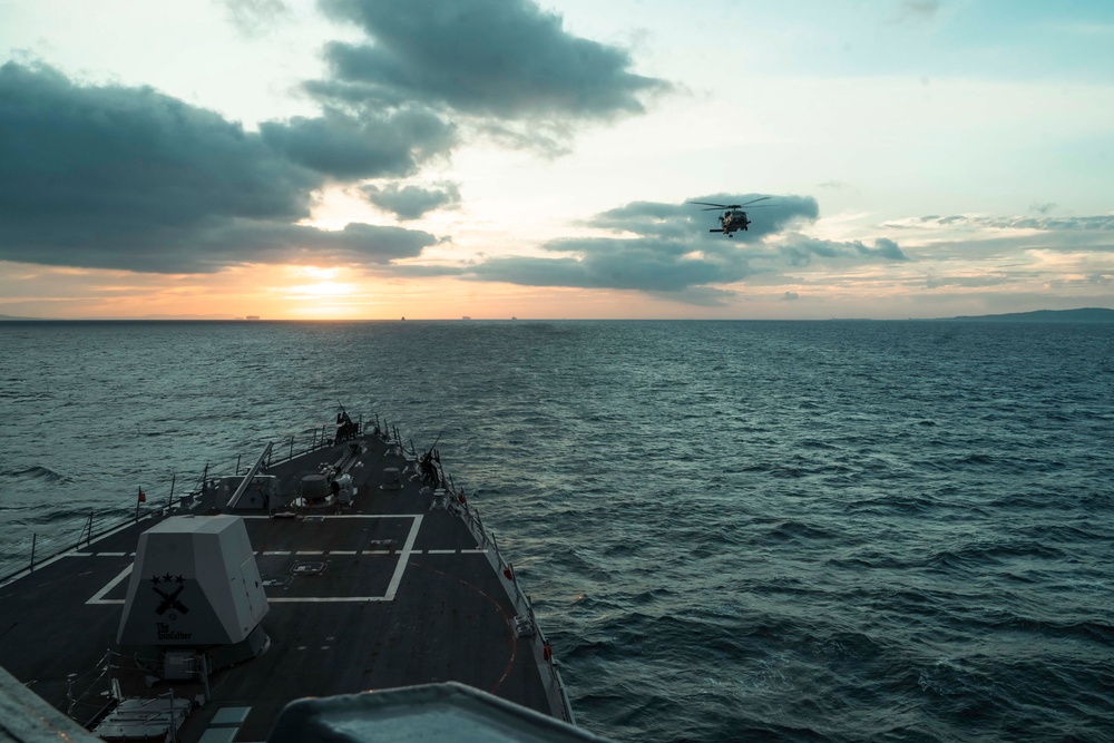 USS Delbert D. Black Transits the Strait of Gibraltar