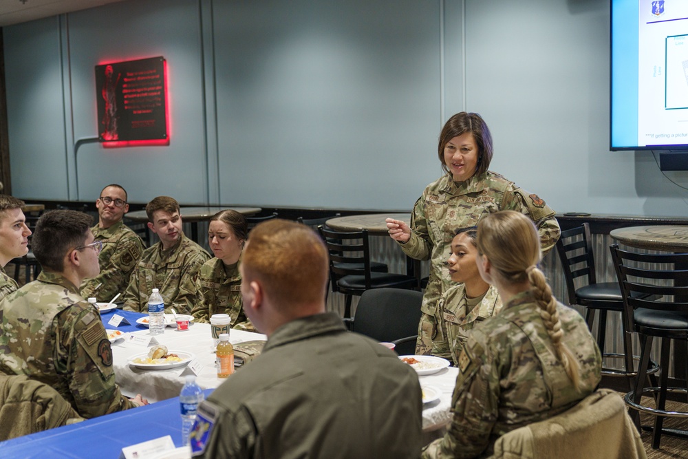 CMSAF Bass hosts airmen breakfast event at Battle Creek ANG Base