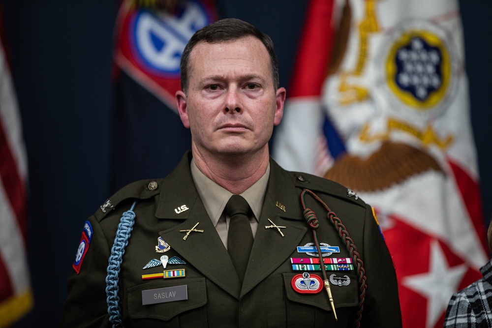 The 82nd Airborne Division - Col. Andrew Saslav promotion to Brigadier General