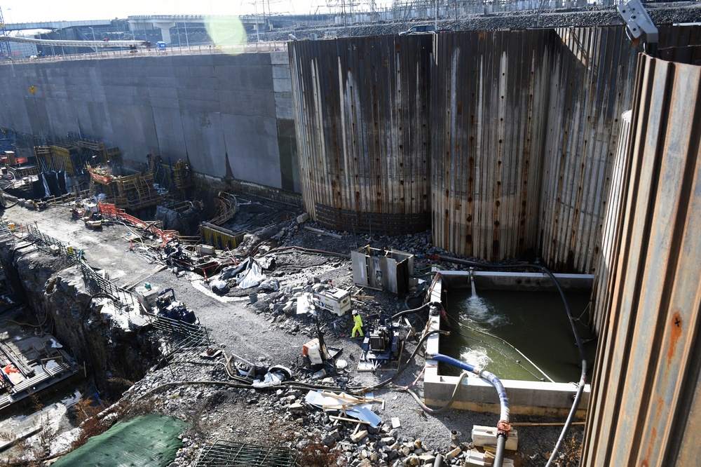 Kentucky Lock mega project construction February 2024