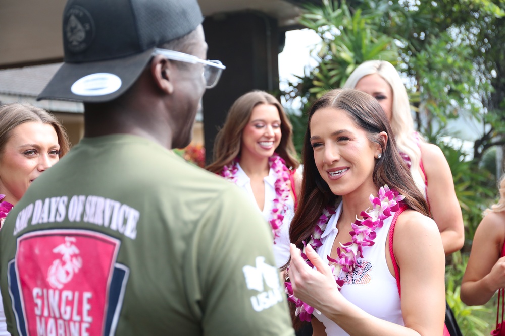 NFL Cheerleaders Touchdown in MCBH: Marines and Family Excited for NFL Pro Blitz Tour 2024