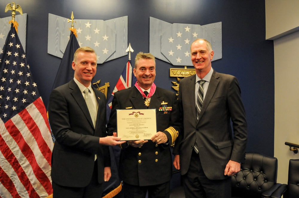 Under Secretary of the Navy Erik Raven Presents Royal Australian Navy Vice Adm. Jonathan Mead with the Legion of Merit