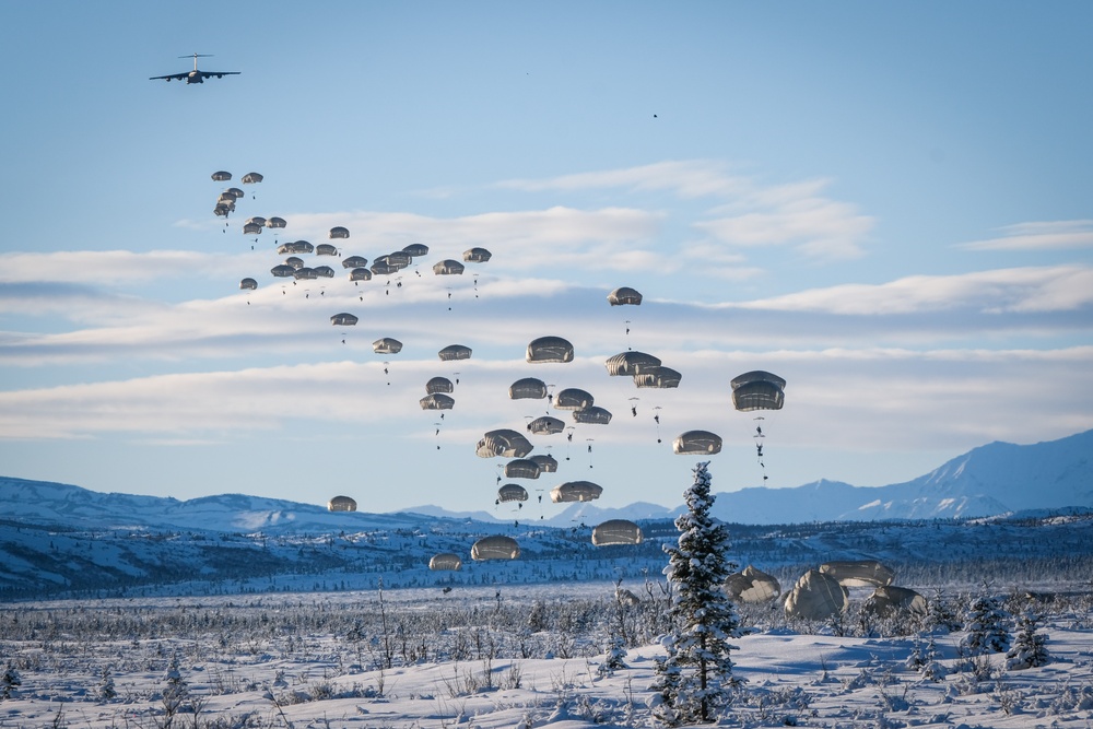 11th Airborne Division OPFOR Jump into JPMRC 24-02