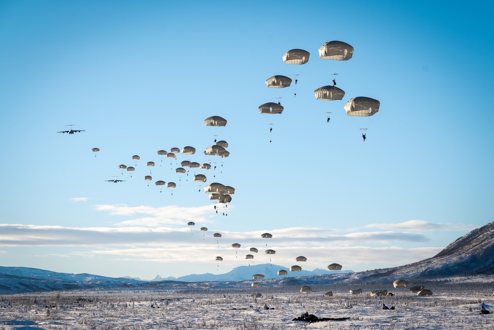 11th Airborne Division OPFOR jump into JPMRC 24-02