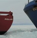 Coast Guard Cutter Polar Star (WAGB 10) escorts supply ships to McMurdo Station, Antarctica
