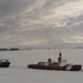 Coast Guard Cutter Polar Star (WAGB 10) escorts supply ships to McMurdo Station, Antarctica