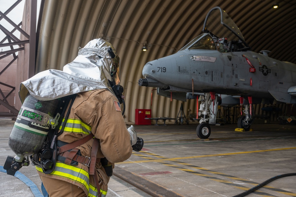 51st CES firefighters train emergency response