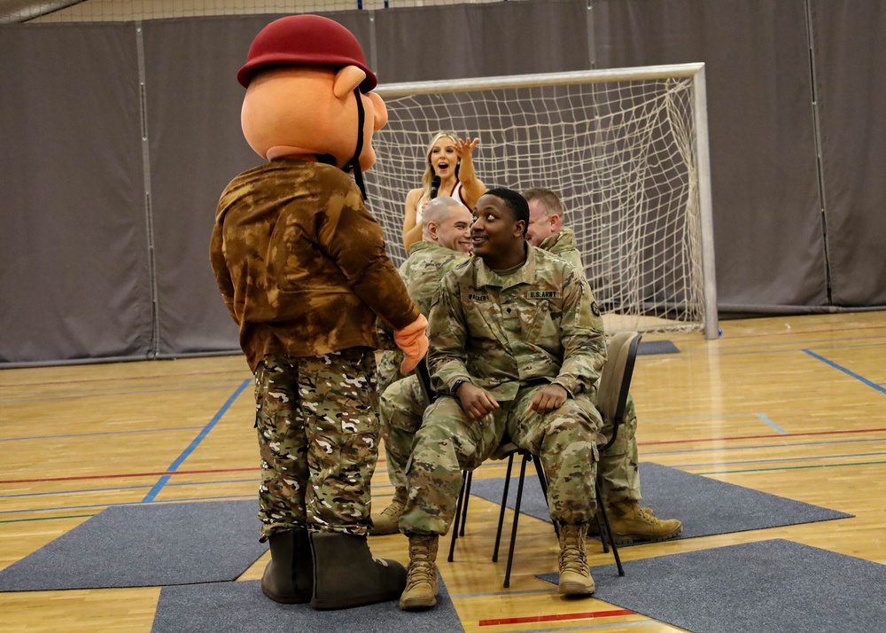 Washington Commanders NFL Dance Team visit soldiers in Poland during Pro Blitz Tour