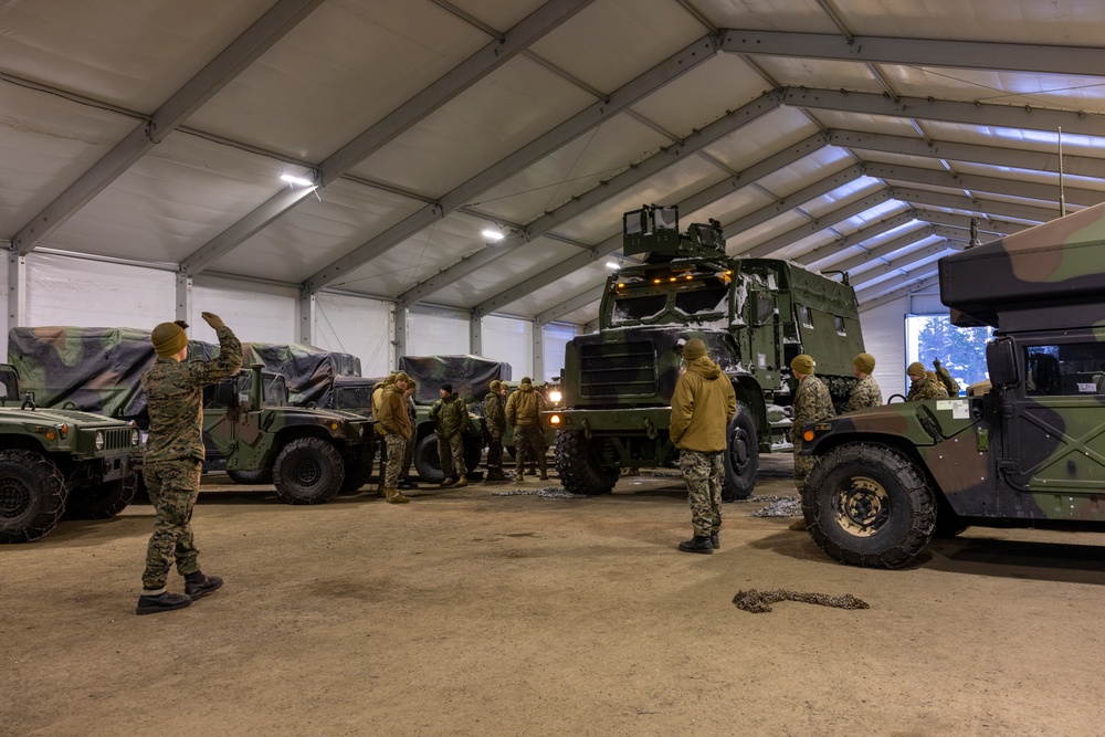 U.S. Marines with 2nd Marine Aircraft Wing complete slippery-road training in Norway