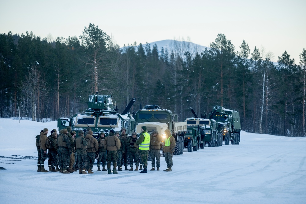 U.S. Marines with 2nd Marine Aircraft Wing complete slippery-road training in Norway